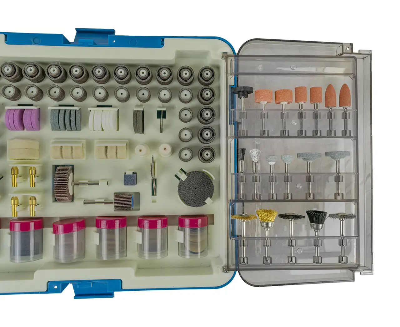 Набір аксесуарів до гравера Kraissmann ZM'418 (зручний кейс, 418 насадок)