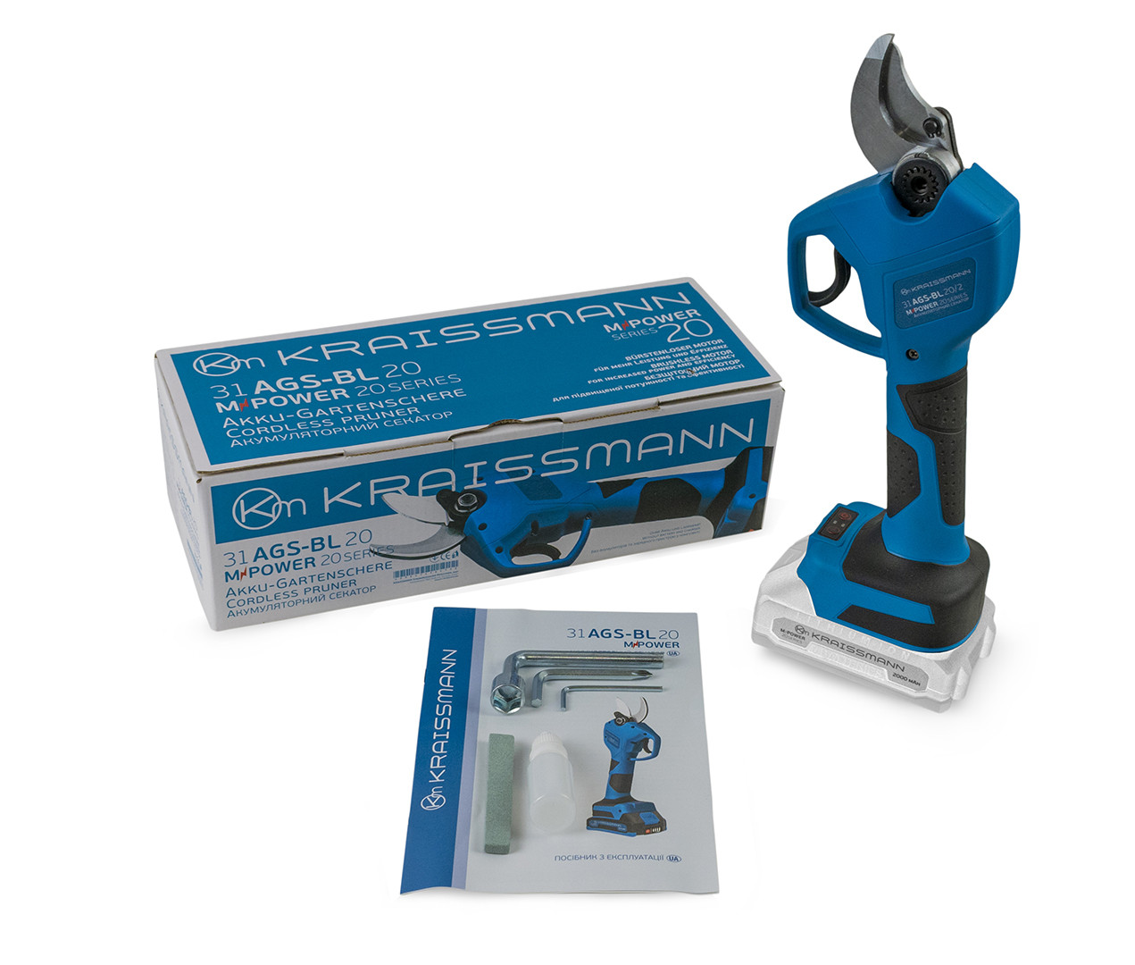 Секатор акумуляторний Kraissmann 31 AGS-BL 20/2(без АКБ та ЗП)