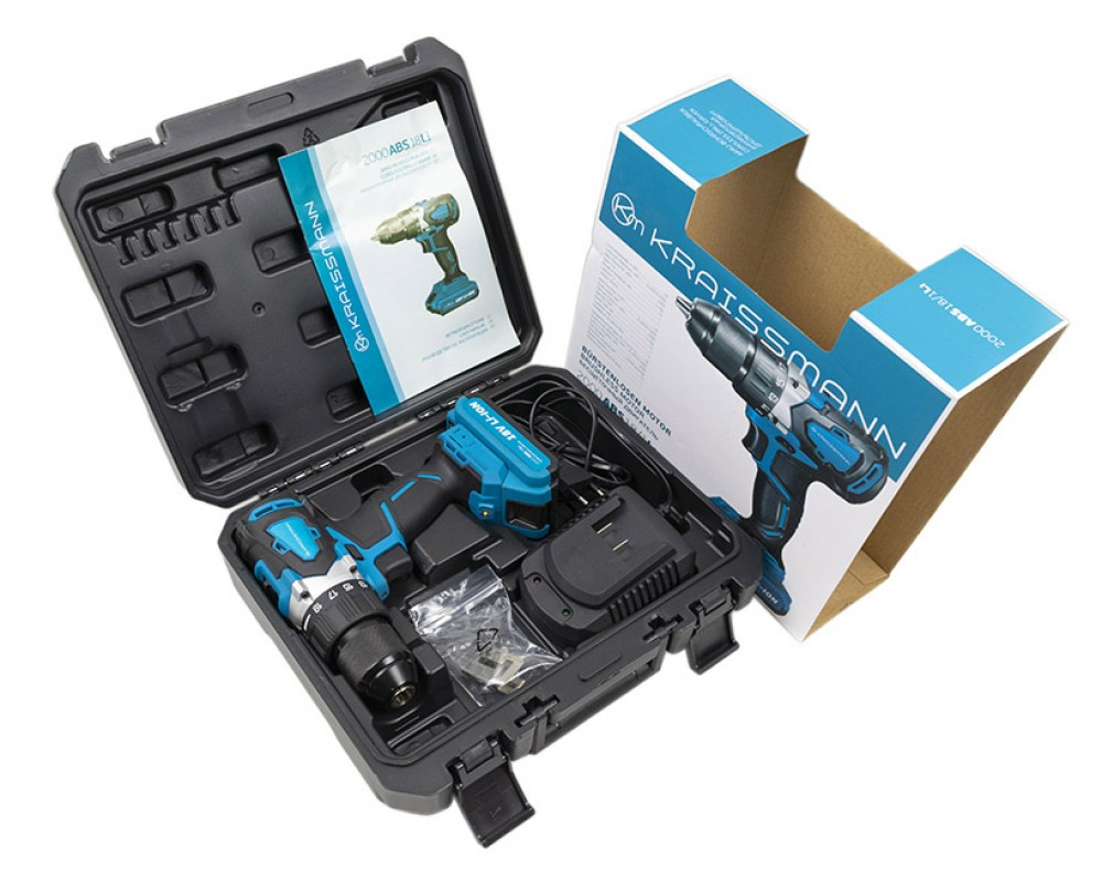 Акумуляторний шуруповерт Kraissmann 2000 ABS 18/2 Li