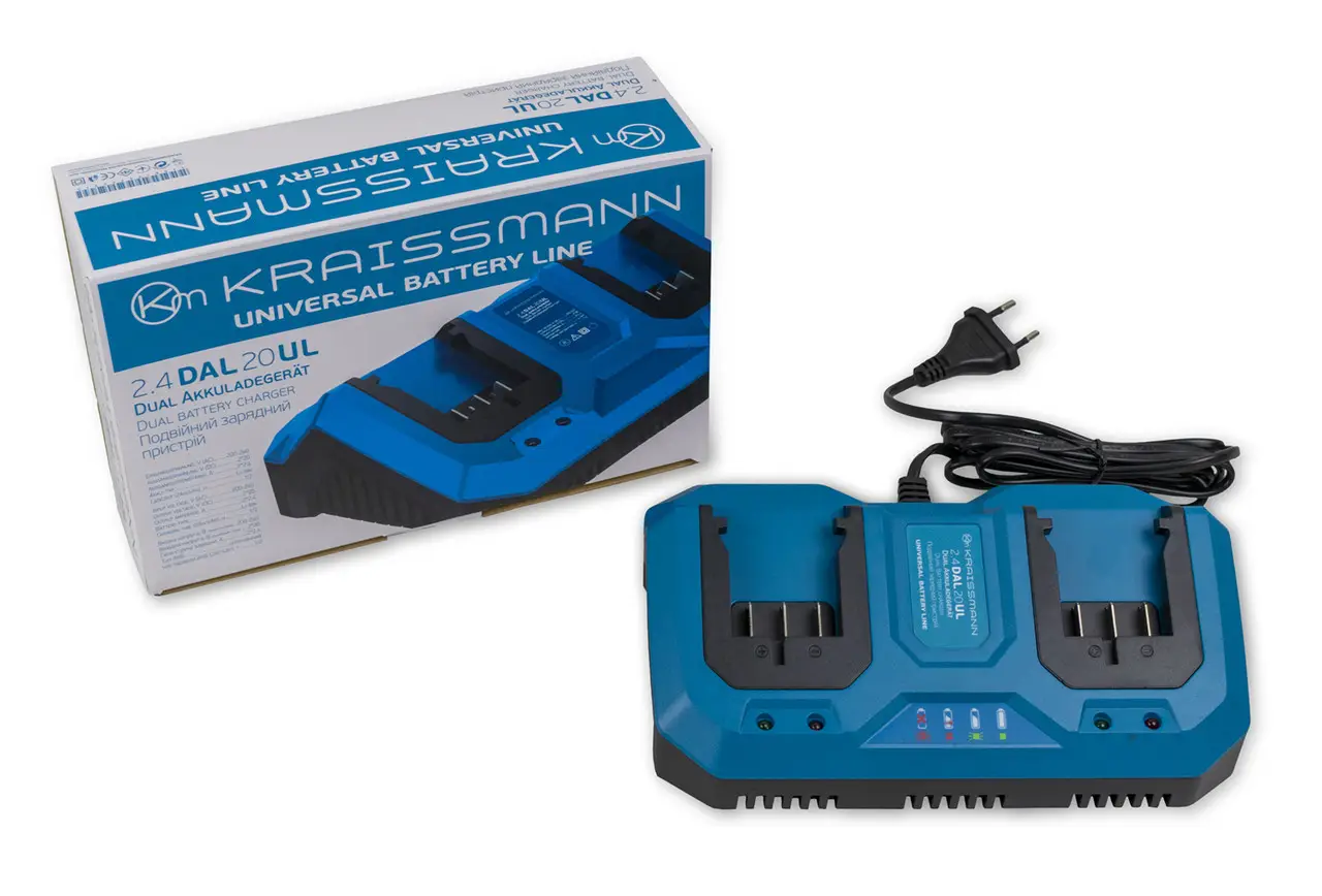 Подвійний зарядний пристрій Kraissmann 2.4 DAL 20UL