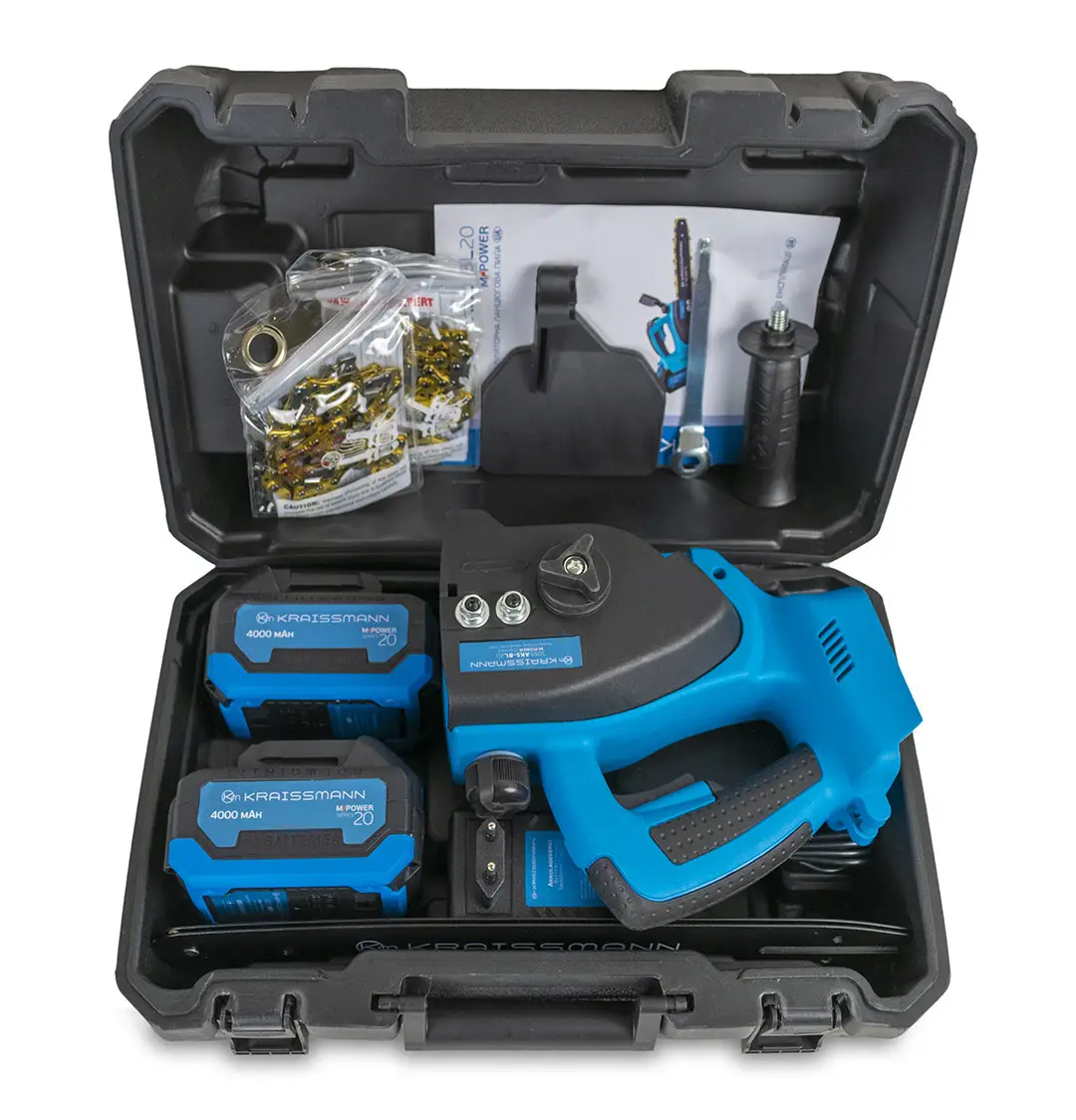 Акумуляторна міні-ланцюгова пила Kraissmann 3055 AKS-BL 20/2 MP