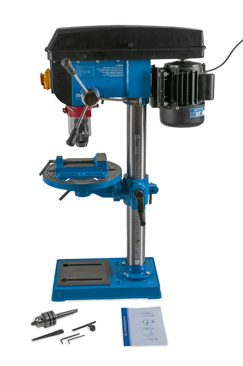 Свердлильний верстат Kraissmann 753 SBD 20 (лазерний вказівник, безступінчасте регулювання обертів, цифровий дісплей швидкості обертання)
