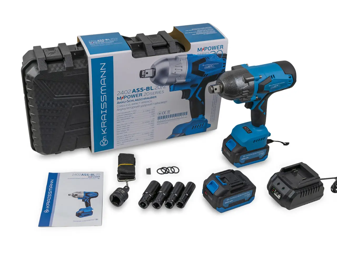 Гайкокрут акумуляторний Kraissmann 2402 ASS-BL 20/2 MP